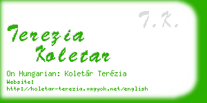 terezia koletar business card